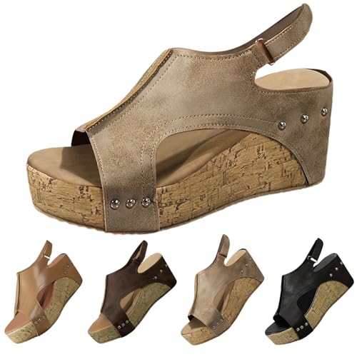 Platform Sandals Women 2025 Summer Closed Toe Sandals Women Espadrilles Orthopedic Dressy Casual Boho Beach Wedge Sandals