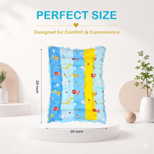 Image of Infantbond New Born Baby Cotton Baby Bed | Godari | Toddlers Bed | Baby Bedding |Baby Mattress | Cradle Bed | Multi-Color (Ziffi)