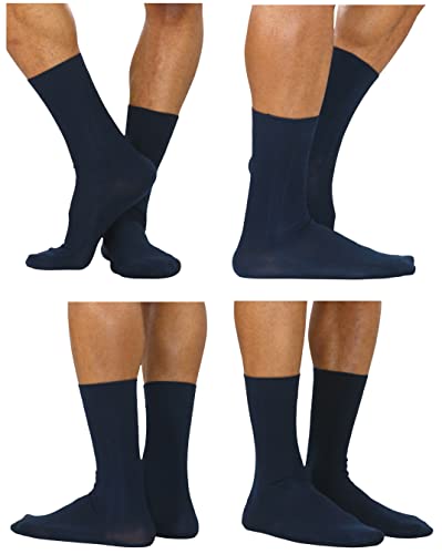 ToBeInStyle Men's Solid & Print Crew Dress & Athletic Socks2