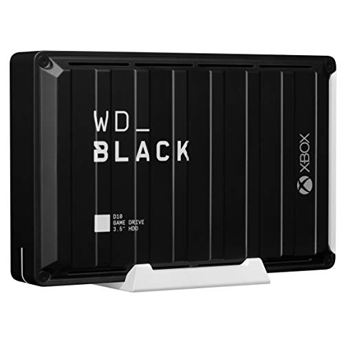 WD_BLACK D10 Game Drive for Xbox One 12 TB, HDD desktop da 7200RPM con raffreddamento attivo, per archiviare i tuoi giochi per Xbox