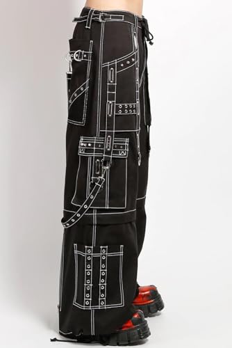 Interlace Pants with White Stitch [BLACK/SILVER]3