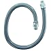 Dormont ReliaGuard Movable-Grade Commercial Food Service Stainless Steel Gas Connector, 1" ID x 60" L Flame-Resistant Gray PVC Hose, 360° Rotational End Fittings, Maximum Temperature 350° F