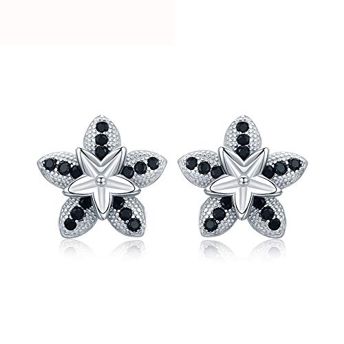 Boucles d'oreilles de mariage femme en argent 925 forme étoile mignonne