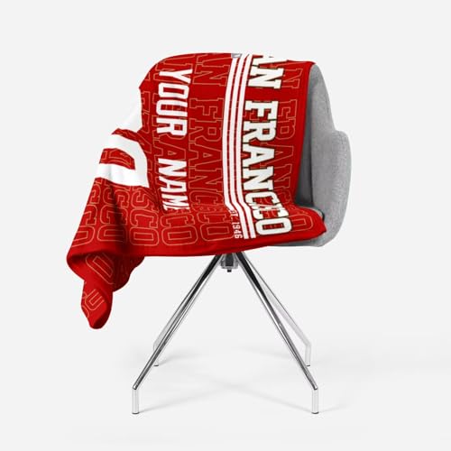 Image of ANTKING San Francisco Throw Blanket for Men Women Boy Custom Name and Number Gifts