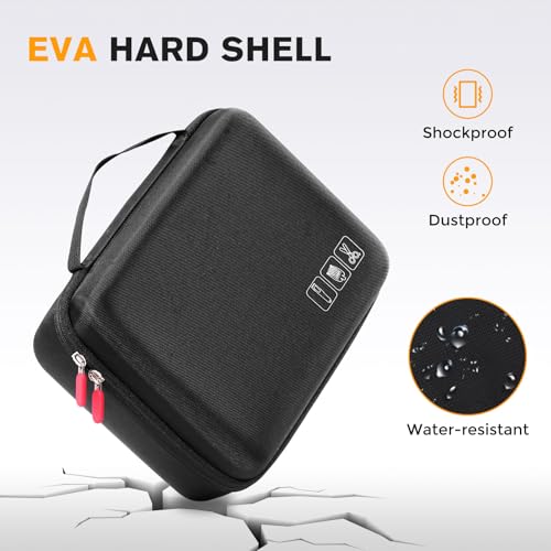 ProCase Hard Barber Accessories Case, Travel Bag for 3 Hair Clippers and Supplies, Trimmer Organizer Storage Box with Clear Pouch, Portable Holder for Men Razor Guard Grooming Kits -Black 5 ProCase Hard Barber Accessories Case, Travel Bag for 3 Hair Clippers and Supplies, Trimmer Organizer Storage Box with Clear Pouch, Portable Holder for Men Razor Guard Grooming Kits -Black - Image 5