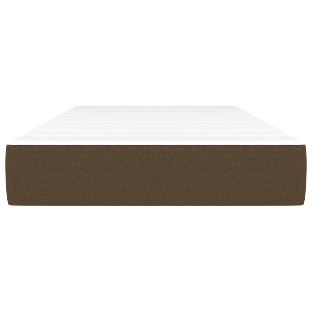 Colchón de muelles ensacados medio marrón oscuro 100 x 200 x 20 cm, tejido con funda transpirable, espuma cómoda, núcleo de muelles para apoyo lumbar y alivio de presión