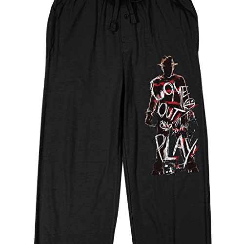 Nightmare On Elm Street Come Out And Play Men's Black Sleep Pajama Pants2