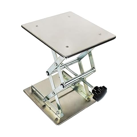 TEXALAN(R) 8x8 Lab Scissor Jack Lift Table SS304 Max. Height of 10" 33LBS Load Cover