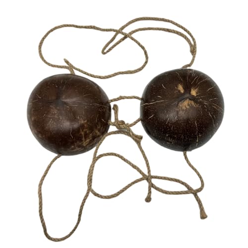 divuukyi Soutien-gorge en noix de coco pour femme avec cordon élégant en coquille de noix de coco - Soutien-gorge naturel fantaisie pour fête sur le thème...