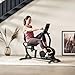 SportPlus Liegeheimtrainer für zuhause mit App-kompatibilität, 24 Stufen & 6 Trainingsprogramme, rutschfeste Pedale, mit Display & Tablethalterung, bis 100 kg
