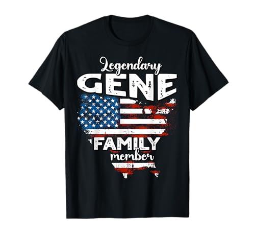 Surname Gene US Flag Gene Last Name Gene T-Shirt