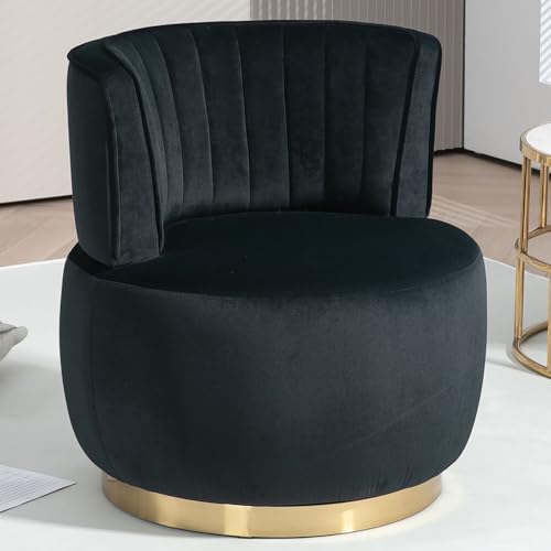Sillón Plegable Terciopelo Negro miniatura 1