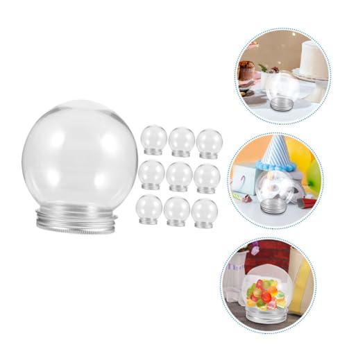 Bolas de nieve de plástico con tapa de aluminio para decoración 5