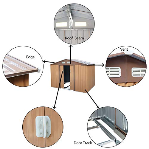 image for JAXPETY 6.3' x 9.1' Outdoor Storage Shed Garden Utility Tool Storage H