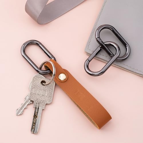 Image of Oval Spring Ring Clips, Metal Keyring Purse Clip