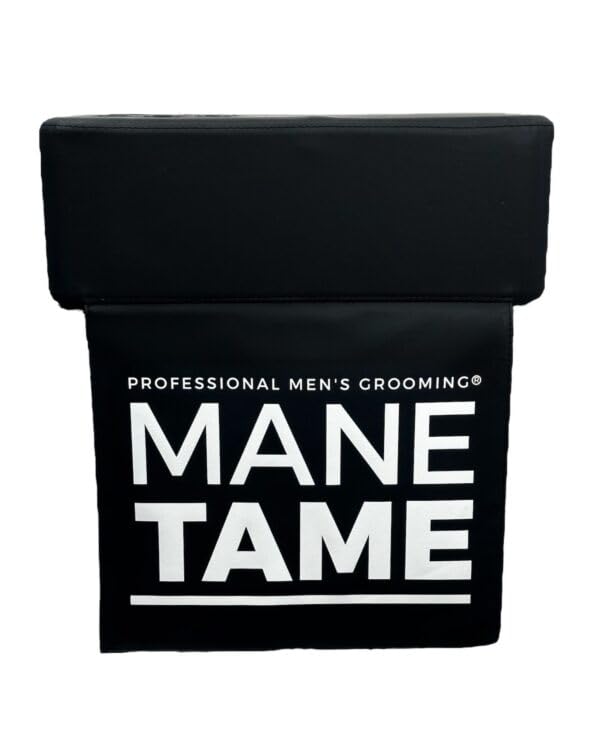 Mane TAME Highly Durable Professional Booster Seat for Barbers, 5.5" in Height and Thickness - Black