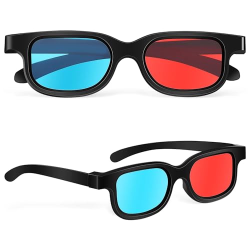 HAICN 2 uds gafas 3D gafas 3D portátiles rojas y azules ver revistas impresas en 3D cómics fotos anaglifo para cine en casa juego de TV
