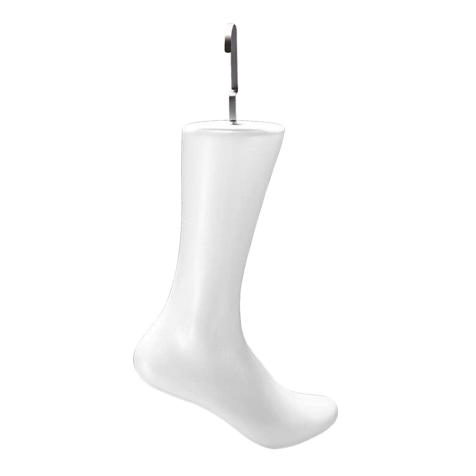 Woideklu White Foot Model with Hook, Easy to , Fit for Male and Female, for Sock Display Short Stocking , Right