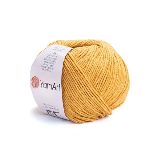 Image of YarnArt Genius Soft Cotton Acrylic Blend Yarn - Amigurumi, Crochet and Knitting -%55 Cotton-45% Acrylic, Craft Yarn for Kids and Adults Garments, Baby Items and Accessories, 174 yds / 50 g