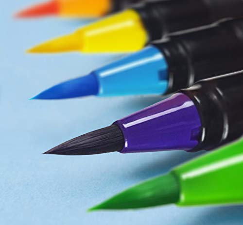Premium Watercolor Real Brush Pens By Sophie's Art Supplies [48 Pack]. Vibrant Water Soluble Ink. Flexible Brush Tips For Watercolor Effects, Coloring And Calligraphy. Free Blending Brush + Pad! : Amazon.in: Home