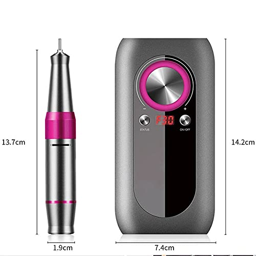 Torno eléctrico portátil recargable para uñas RPM35000 miniatura 2