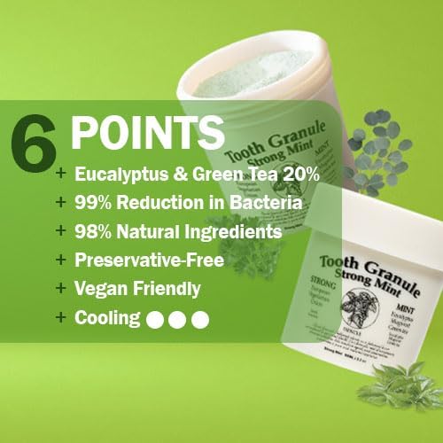 Tooth Powder Strongmint – Fluoride-Free, Preservative-Free, Vegan Whitening Tooth Powder, Waterless Travel Toothpaste Alternative, 30 Single-Use Sticks image 2