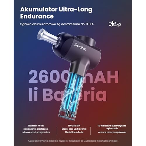 Bob and Brad X6 Pro Max pistolet do masażu z funkcją ciepła i zimna, Massage Gun z amplitudą 11 mm i metalową głowicą masującą, ręczny masażer mięśni do ramion, pleców, ciała i relaksu