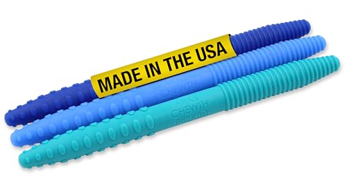 ARK Chewth Pick Chewable Toothpicks Sensory Toys for Teens and Adults Chewy Fidget for Autism ADHD SPD Anxiety Medical-Grade Chew Tools Textured Pack of 3 (Ice Pack Combo)