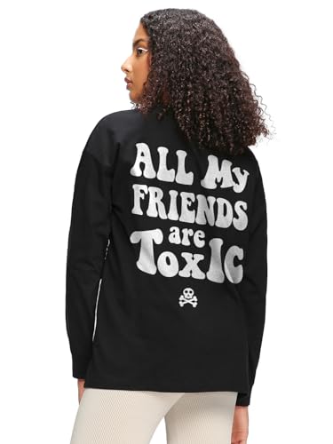 Image of Bewakoof Women's 100% Cotton Graphic Print Oversized Fit Round Neck T-Shirt