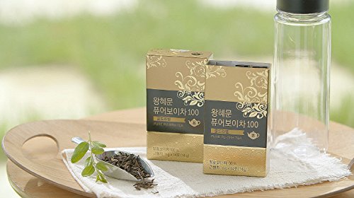 [Dr. MOON] Dr. Wang Hye Moon`s Pure Pu-erh Tea 100 Gold Label (1g x 14 packets) – 100% Pure Pu-erh Tea from Yunnan Province, 1300-Days Fermented, High Antioxidant, Natural Metabolism Booster