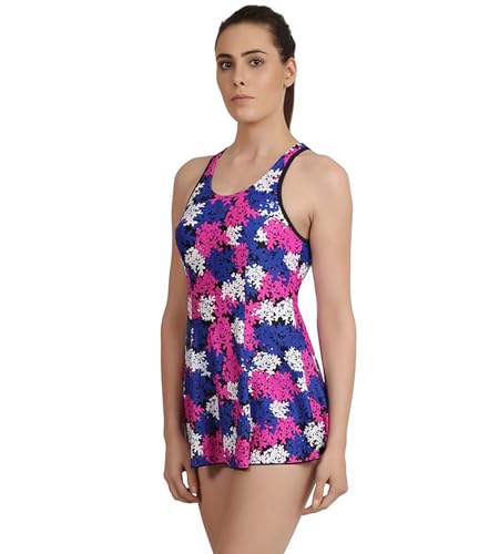 Image of Speedo Women's Swimdress with Boyleg | Swimming Costume Swimsuit | Chlorine Resistance | UPF 40+ Sun Protection | Removable Bra Pads