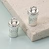 Whimsical Silver Coffee Cup Charms 20-Pack for Jewelry Making, Crafting & Coffee Enthusiasts #5