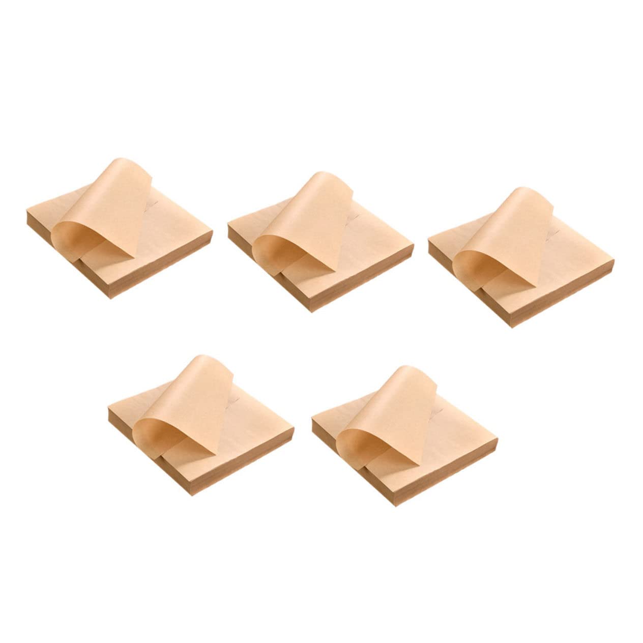 Papier Antiadhésif en Kraft 500 Feuilles Kaki pour Friture et Snacks
