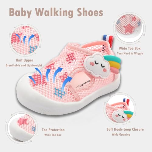 Kuner Baby Sandals Non-Slip Soft Sole Toddler Water Shoes Breathable Mesh Boys and Girls Toddler Sandals Lightweight Baby First Walking Shoes3
