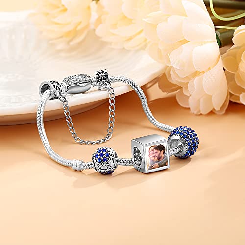 Charm Foto Argento 925 Personalizzato Foto Bead