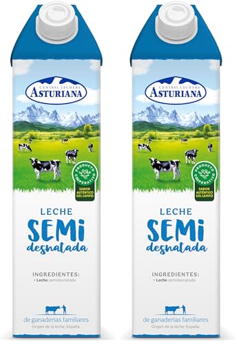 Central Lechera Asturiana - Leche UHT Semidesnatada - 1 L (Paquete de 2)
