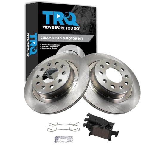 Image of TRQ Rear Brake Pad and Rotor Set Ceramic Compatible with 2017-2018 Buick Envision