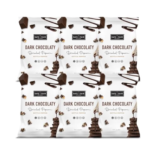The Safe + Fair Food Company Dark Chocolaty Drizzled Popcorn - 6 Pack