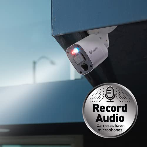 Swann Add-On DVR Flashing Light Bullet Cam with Sensor Spotlight, 1080P Video, Indoor or Outdoor Design, Dusk to Dawn Color Night Vision Plus True Detect Heat, Motion Detection, and One Way Audio - image 3