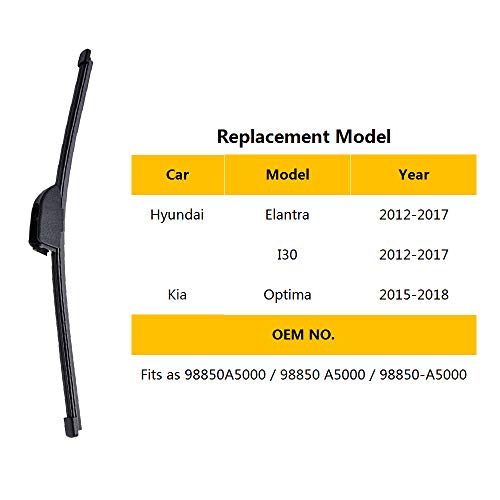 OTUAYAUTO 13" Rear Wiper Blade A310H - Replacement for Hyundai Elantra GT 2012-2020, Jaguar F-Pace 17-22 E-Pace 18-23, Kia Forte 14-18, Alfa Romeo Stelvio 18-23 Back Windshield Wiper by OTUAYAUTO - Used condition - Image 4