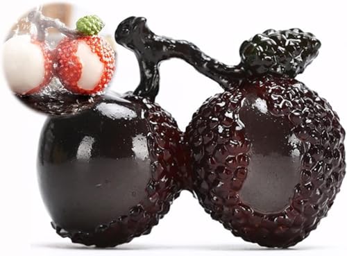 Sivro 茶寵 茶? 果物型 ライチ 置物 果実の形 フルーツ型 縁起物 茶盤オーナメント バリアブルカラー 贈り物 恋愛 商売 開運 五穀豊穣の祈願 大吉大利 利市大? ?理枝 (タイプ3)