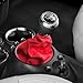 Gdnecad Car Shift Boot Cover, Waterproof Fabric Manual/Automatic Auto Shifter Lever Knob Protector, Universal Gear Shift Boot Sleeve Interior Decoration for Cars Trucks SUVs (Red)
