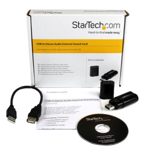 StarTech.com USB Sound Card - 3.5mm Audio Adapter - External Sound Card - Black - External Sound Card, TAA (ICUSBAUDIOB) - Thumbnail 5