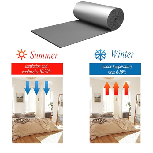 Esterilla de espuma acústica de aluminio autoadhesiva en rollo de goma de 5 mm 6