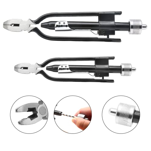 Jersvimc 2Pcs 9 Inch & 6 Inchs Safety Wire Twist Pliers, Aircraft Wire Pliers Aviation Reversible Wire Twister Tool Industry Grade Electrical Pliers Auto Lock Fuse Pliers For Baling Tie #TOP2