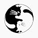 Mode Yin Und Yang Katzenliebhaber Wandaufkleber Zimmer Innendekoration Aufkleber 54CM * 54CM