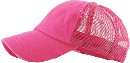 Image of Classic Plain Ponytail Messy High Bun Headwear Adjustable Cotton Trucker Mesh Glitter Hat Baseball Cap