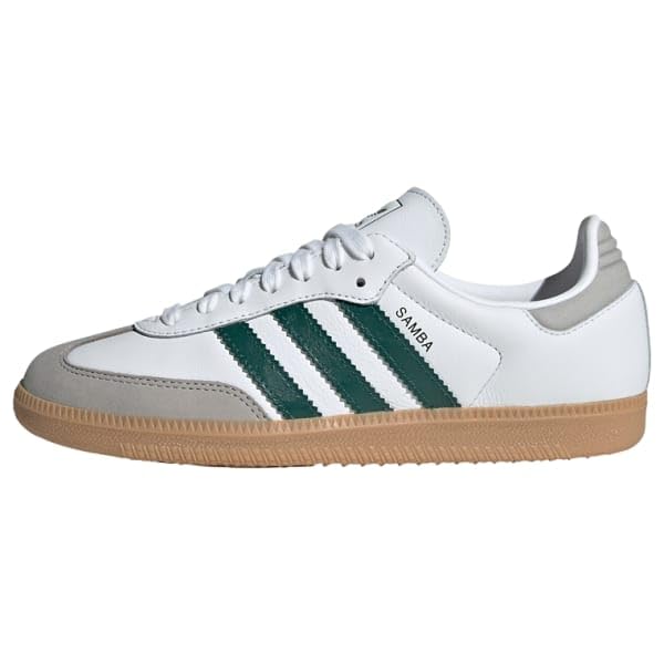 adidas FTWWHT/CGREEN/GRETWO Women's Samba OG W FTWR whiteCollegiate Green/Grey Two 11 US, Wide