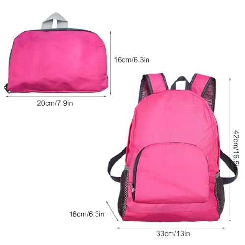 Set de 2 mochilas plegables ligeras 20 litros rojas y naranjas miniatura 7