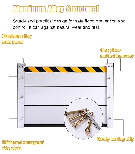 Barrière anti-inondation pour porte d'un mur mobile étanche - 3